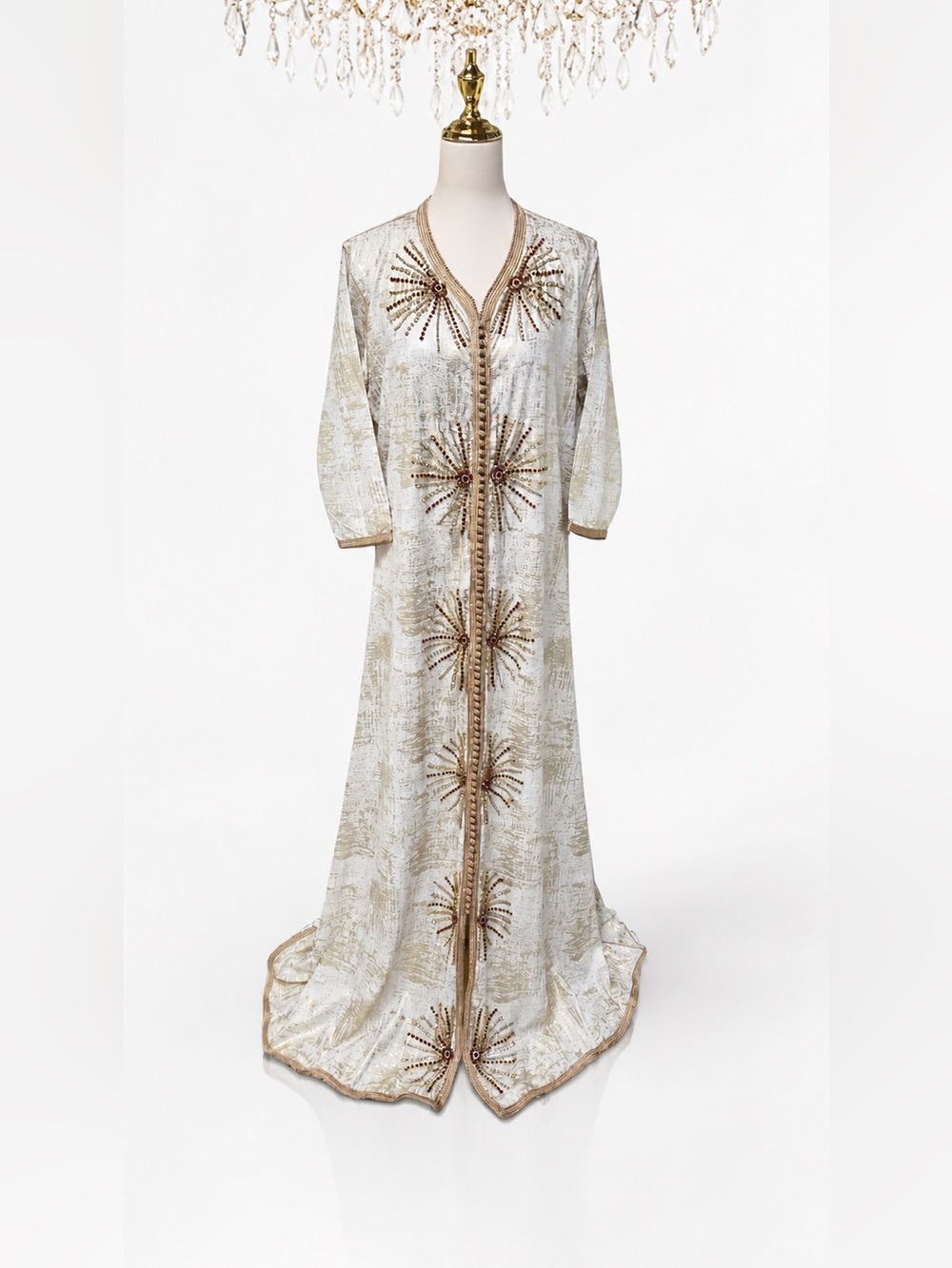 ✨ Vintage Moroccan Kaftan | Hand-Embellished Luxury ✨
